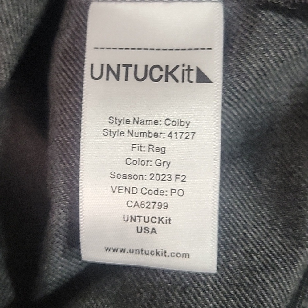 UNTUCKit Charcoal Long Sleeve Dress, Size 4 - Picture 4 of 5